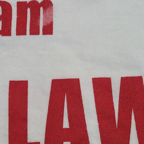 Vintage Police Law Trophy Shirt Medium 19x26 Parody Crop Y2K - Picture 9 of 16